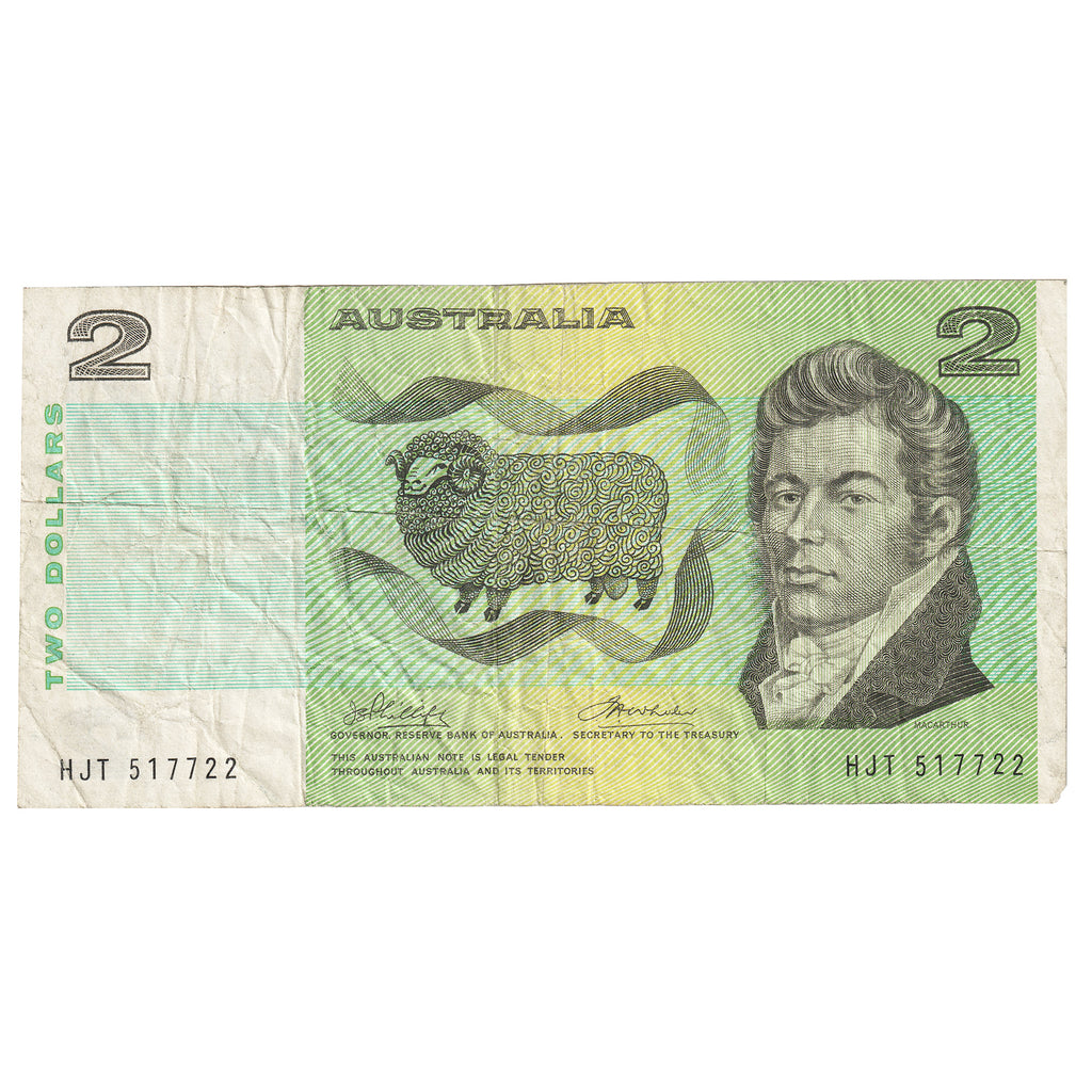 Australia (1974) 2 Dollar Note, Pick #43a, VF