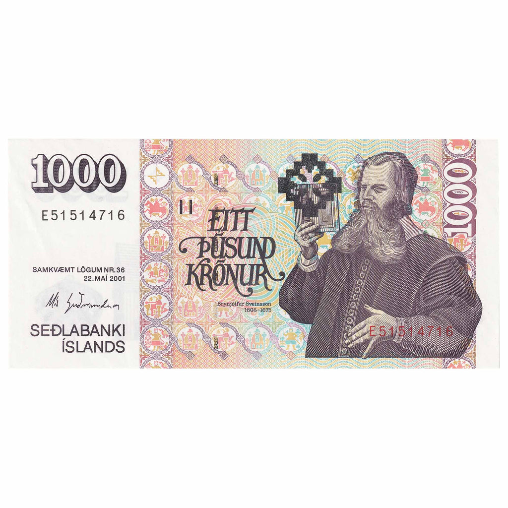 Iceland 2001 100 Kronur Note, Pick #59, UNC