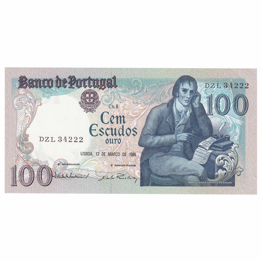 Portugal 1985 100 Escudos Note, Pick #178d, UNC