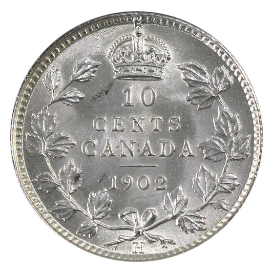 1902H Canada 10-cents Choice Brilliant Uncirculated (MS-64)