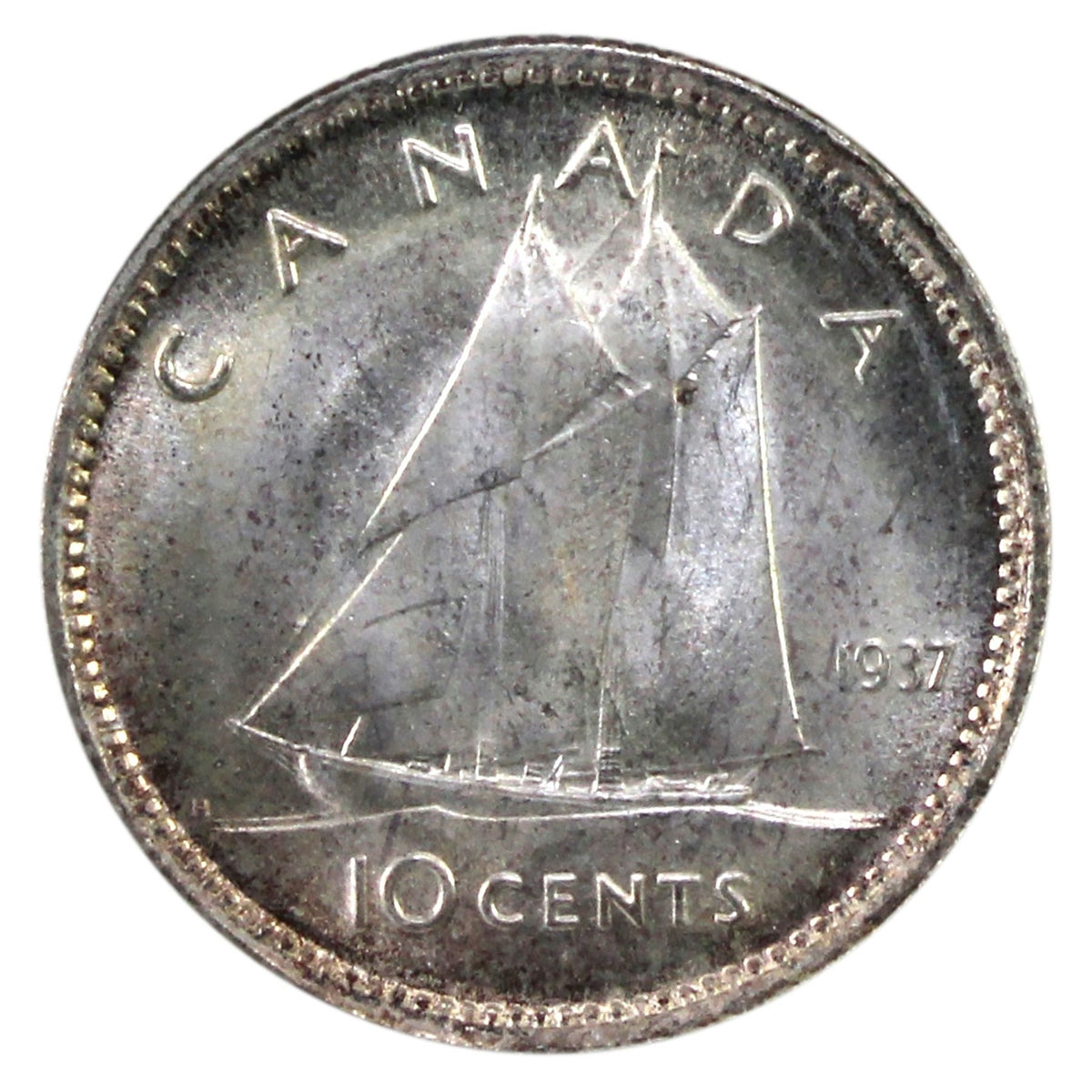 1937 Canada 10-cents ICCS Certified MS-65