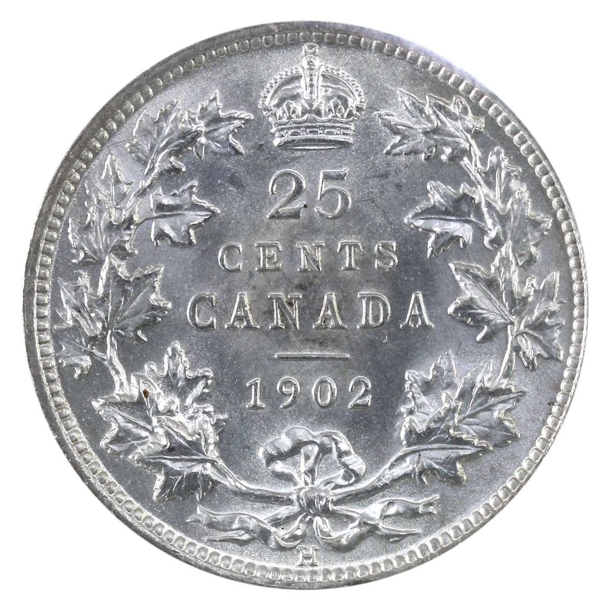 1902H Canada 25-cents ICCS Certified MS-64