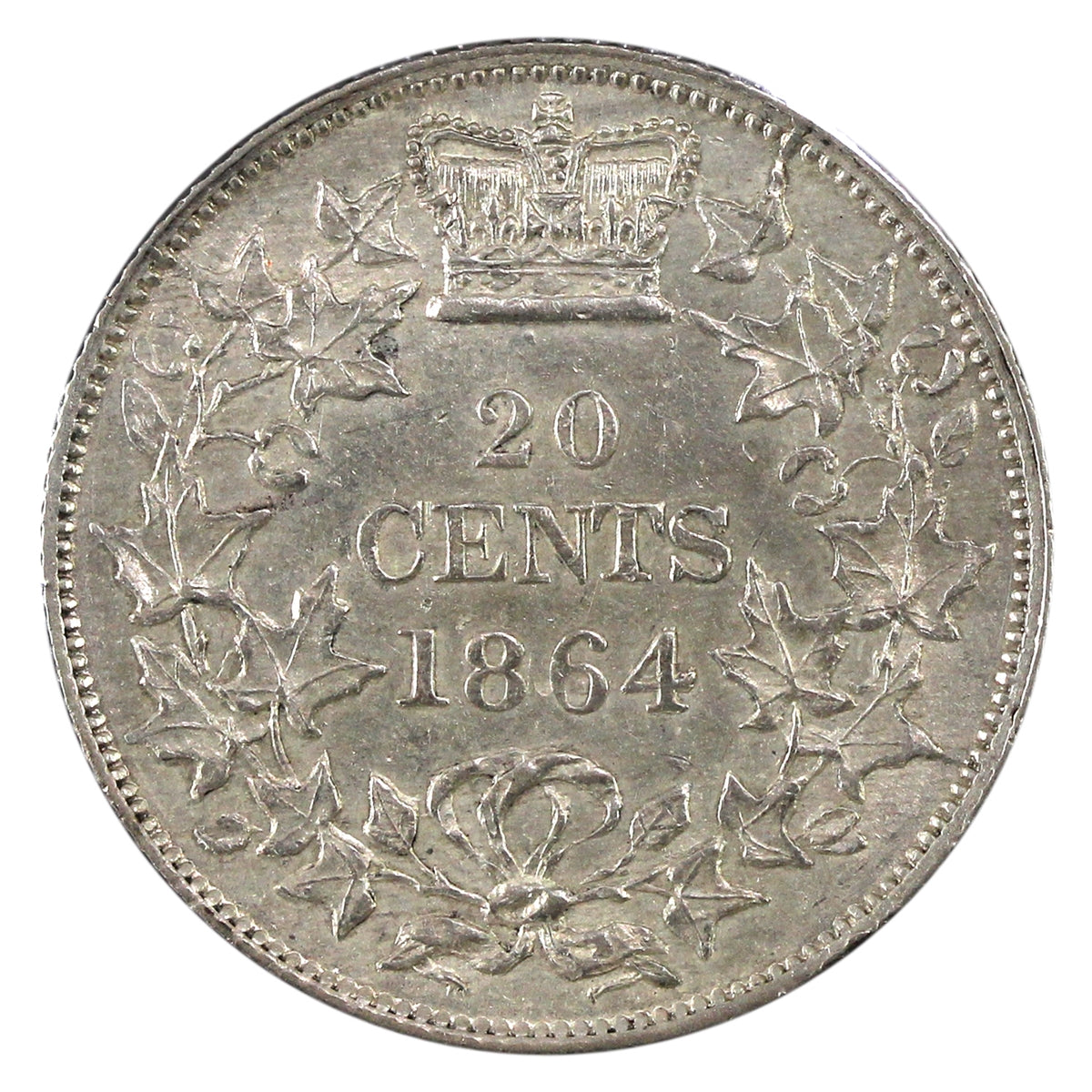 1864 New Brunswick 20-cents Almost Uncirculated (AU-50)