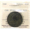 FT-9B North West Company Fur Trade Token, Brass, Holed ICCS Certified F-12 (Corrosion)