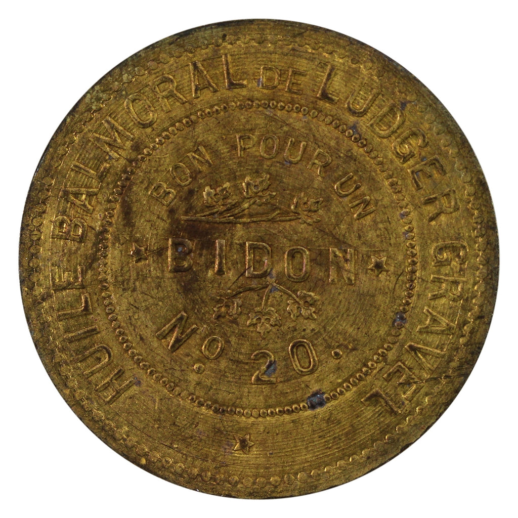 BR-643 1892 Bidon Token, UNC+ (MS-62)