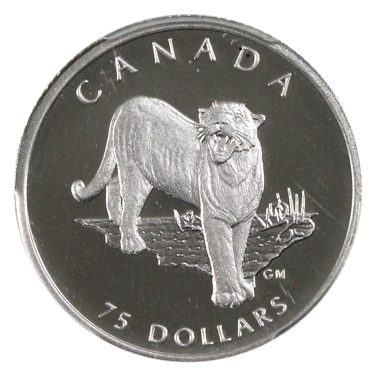 1992 Canada $75 Cougar 1/4oz. .9995 Platinum PCGS Certified PR-69 Deep Cameo (No Tax)