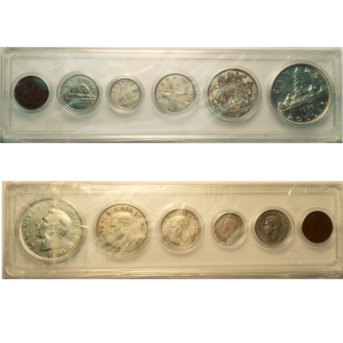 1938 Canada 6-coin Year Set in Snap Lock Case