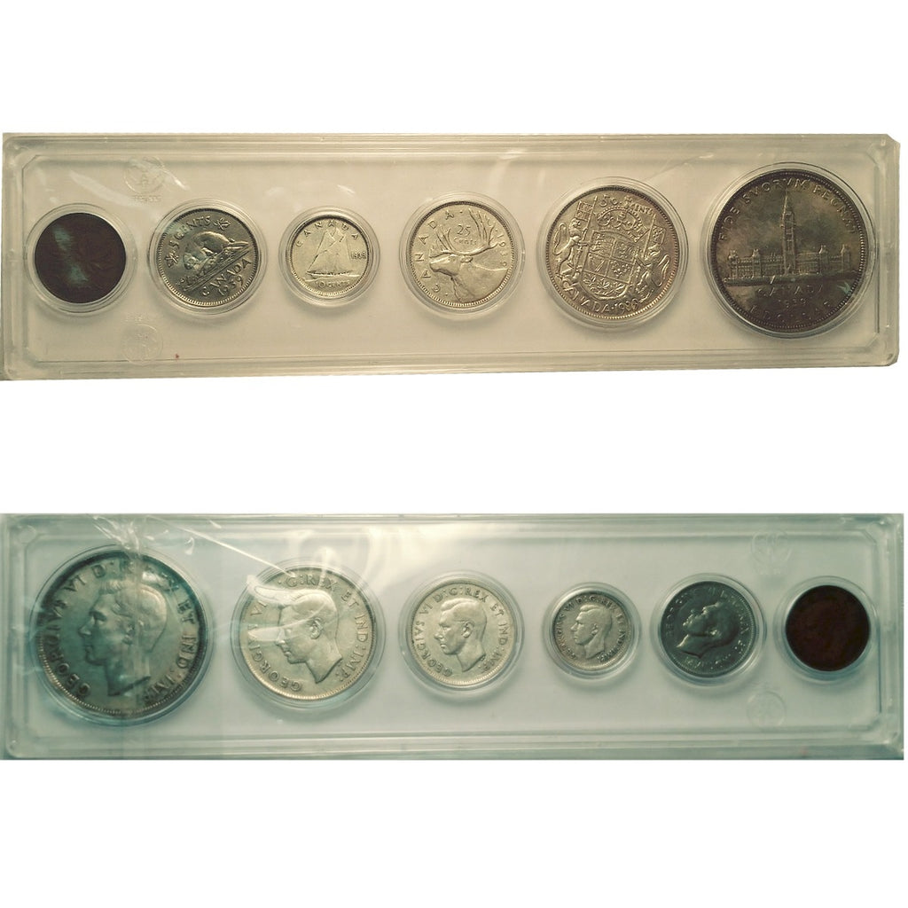 1939 Canada 6-coin Year Set in Snap Lock Case