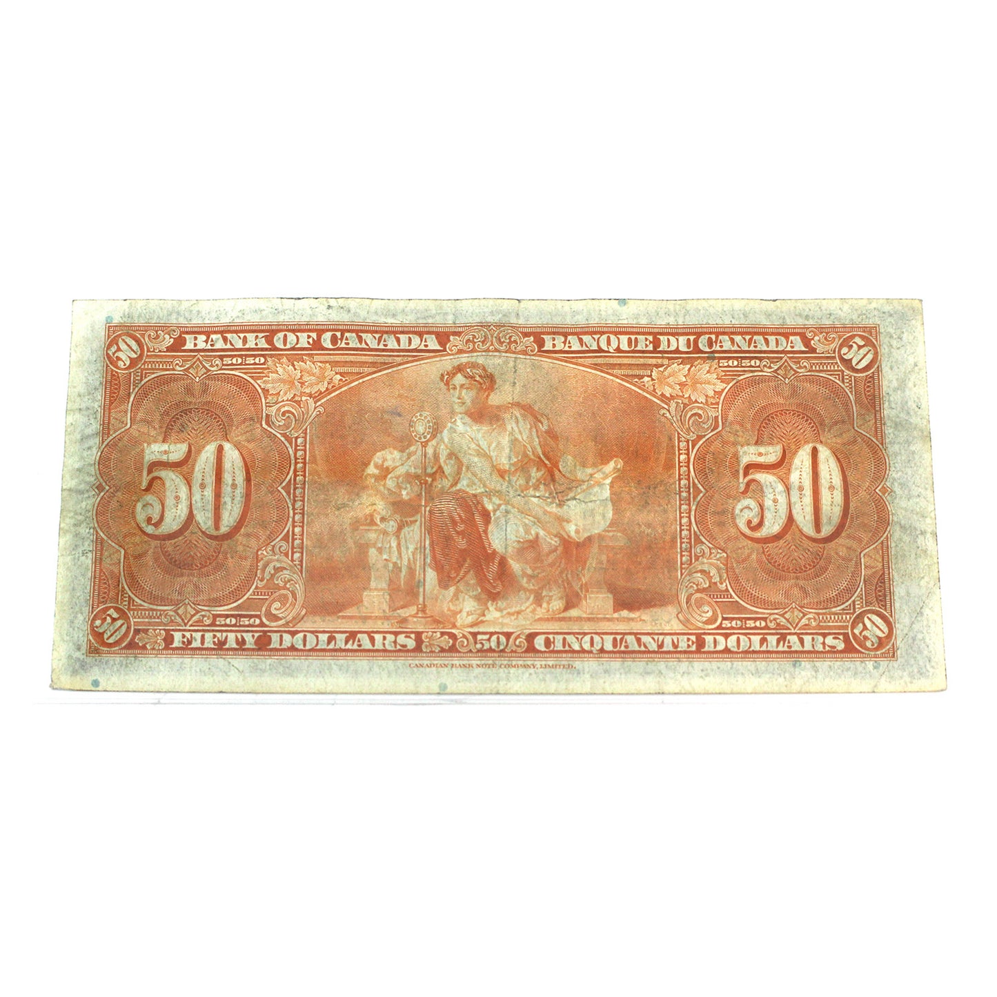 BC-26a 1937 Canada $50 Osborne-Towers, A/H Legacy Certified VF-25 (writing/staining)