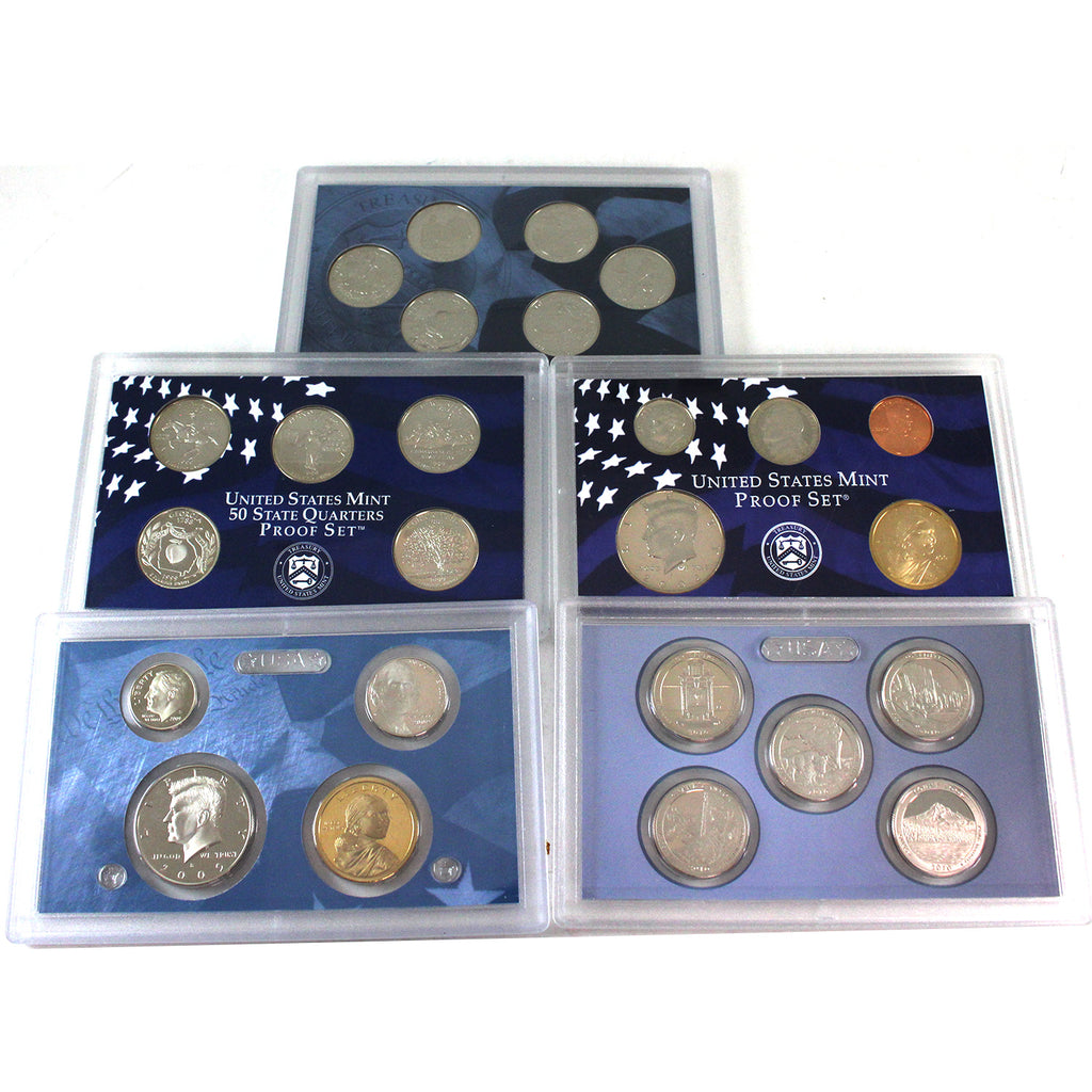 Lot of 5x USA Proof Sets (Sold As is) 5Pcs.