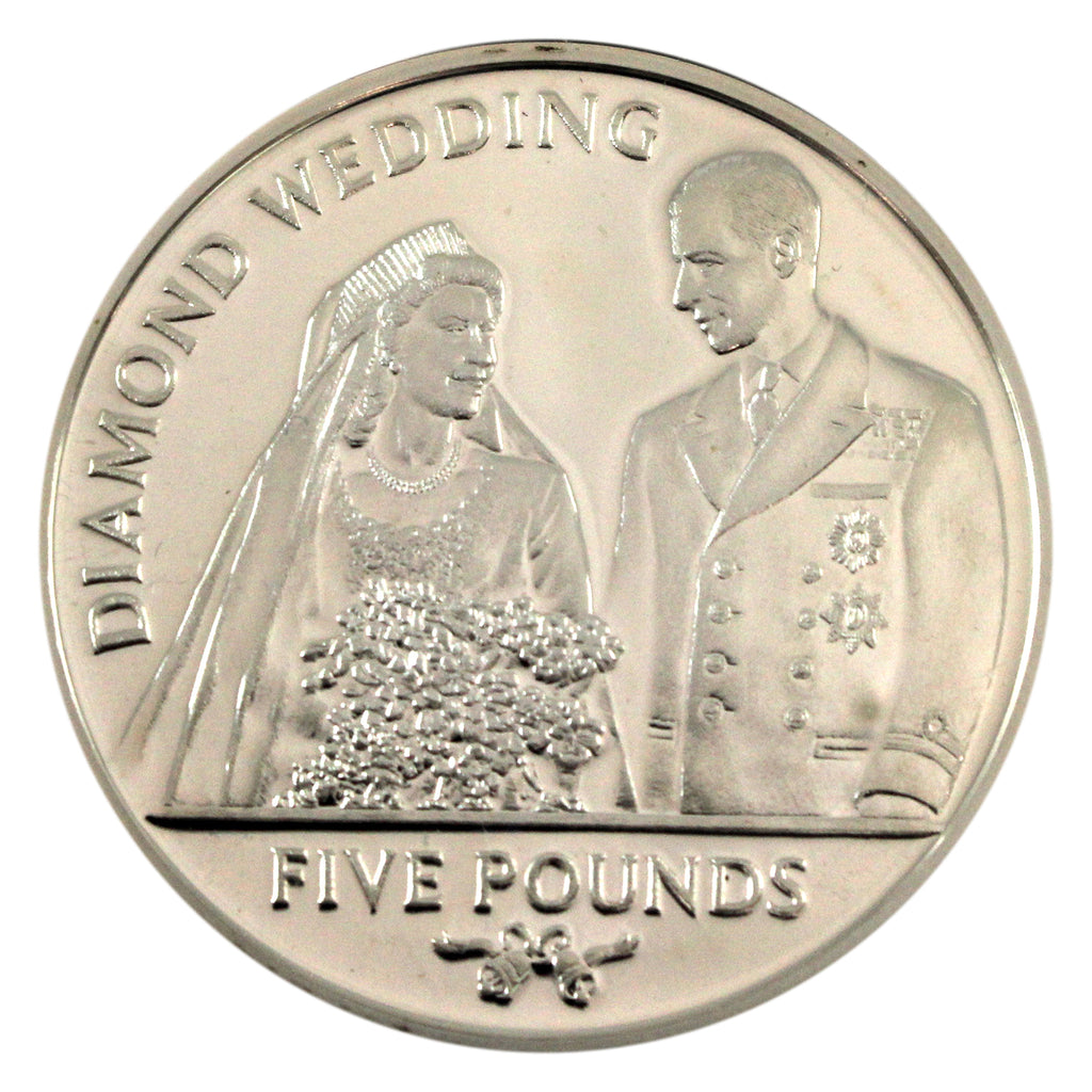 2007 Gibraltar 5 Pound Wedding Day Portrait Sterling Silver Coin