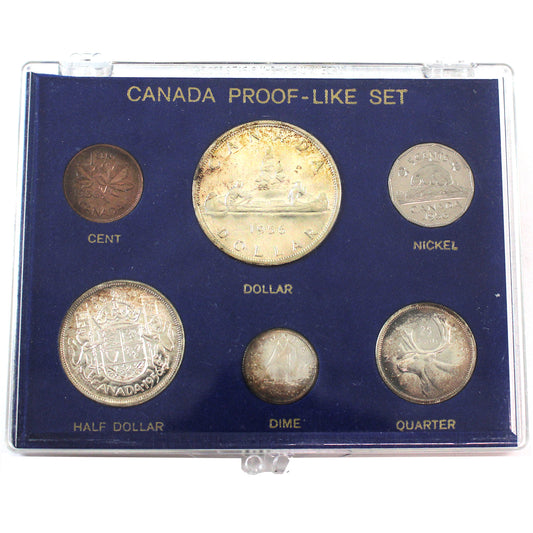 1956 Canada Proof Like Set in blue holder (Toned)