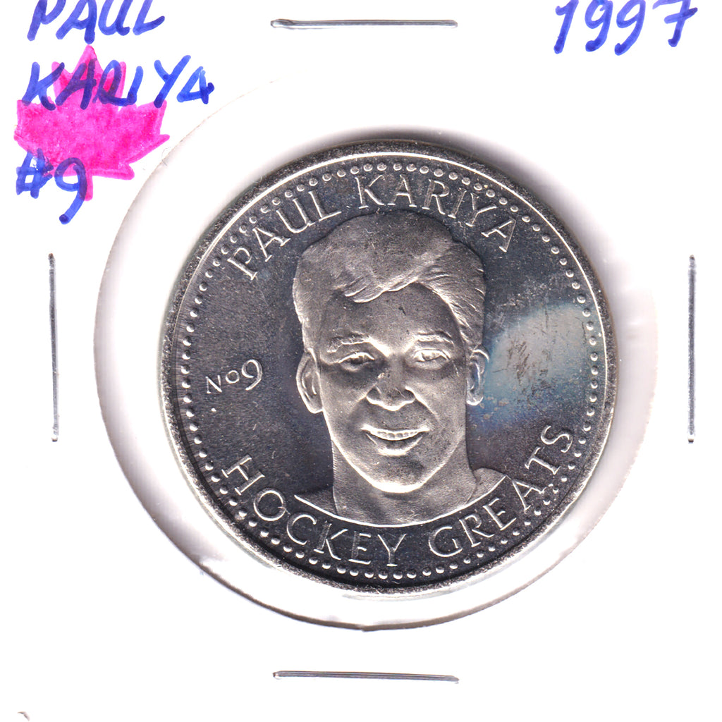 1997 NHLPA Hockey Greats #9 Paul Kariya Token