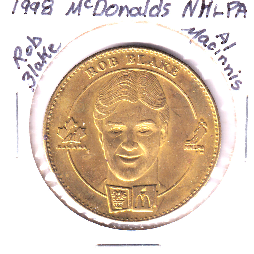 1998 McDonalds NHLPA Rob Blake/Al Macinnis Token