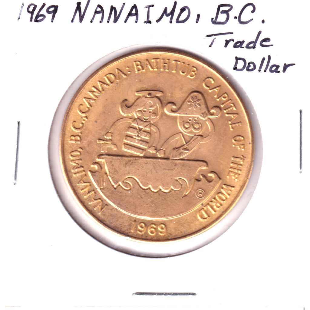 1969 Nanaimo, BC, 3rd Annual Bathtub Race Trade Dollar Token