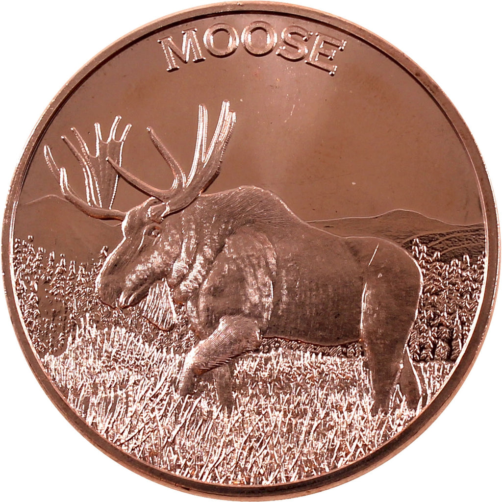 Moose 1oz. .999 Fine Copper