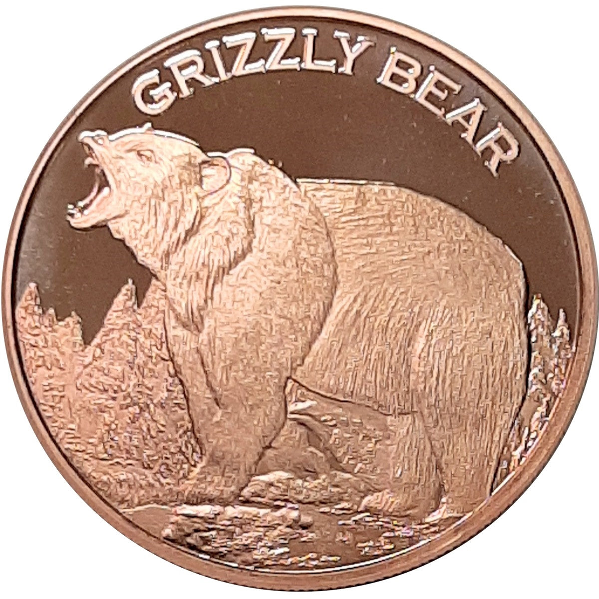 Grizzly Bear 1oz. .999 Fine Copper