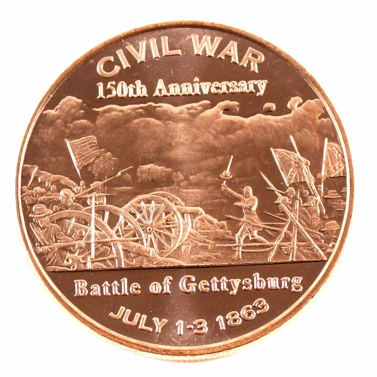 Civil War: Battle of Gettysburg 1oz. .999 Fine Copper