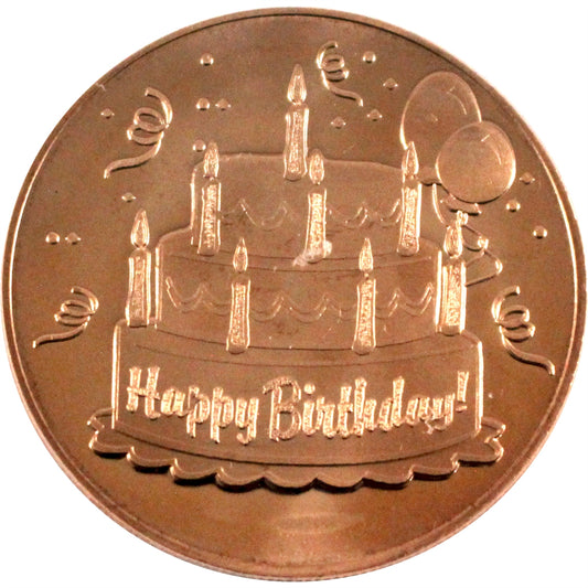 Happy Birthday 1oz. .999 Fine Copper