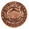 Zodiac Cancer 1oz. .999 Fine Copper