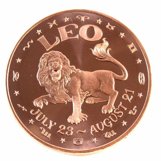 Zodiac Leo 1oz. .999 Fine Copper