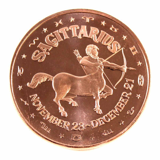 Zodiac Sagittarius 1oz. .999 Fine Copper