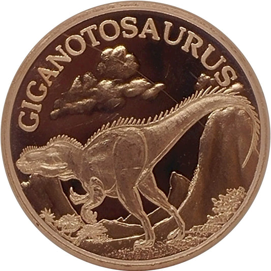 Dinosaurs - Giganotosaurus 1oz. .999 Fine Copper