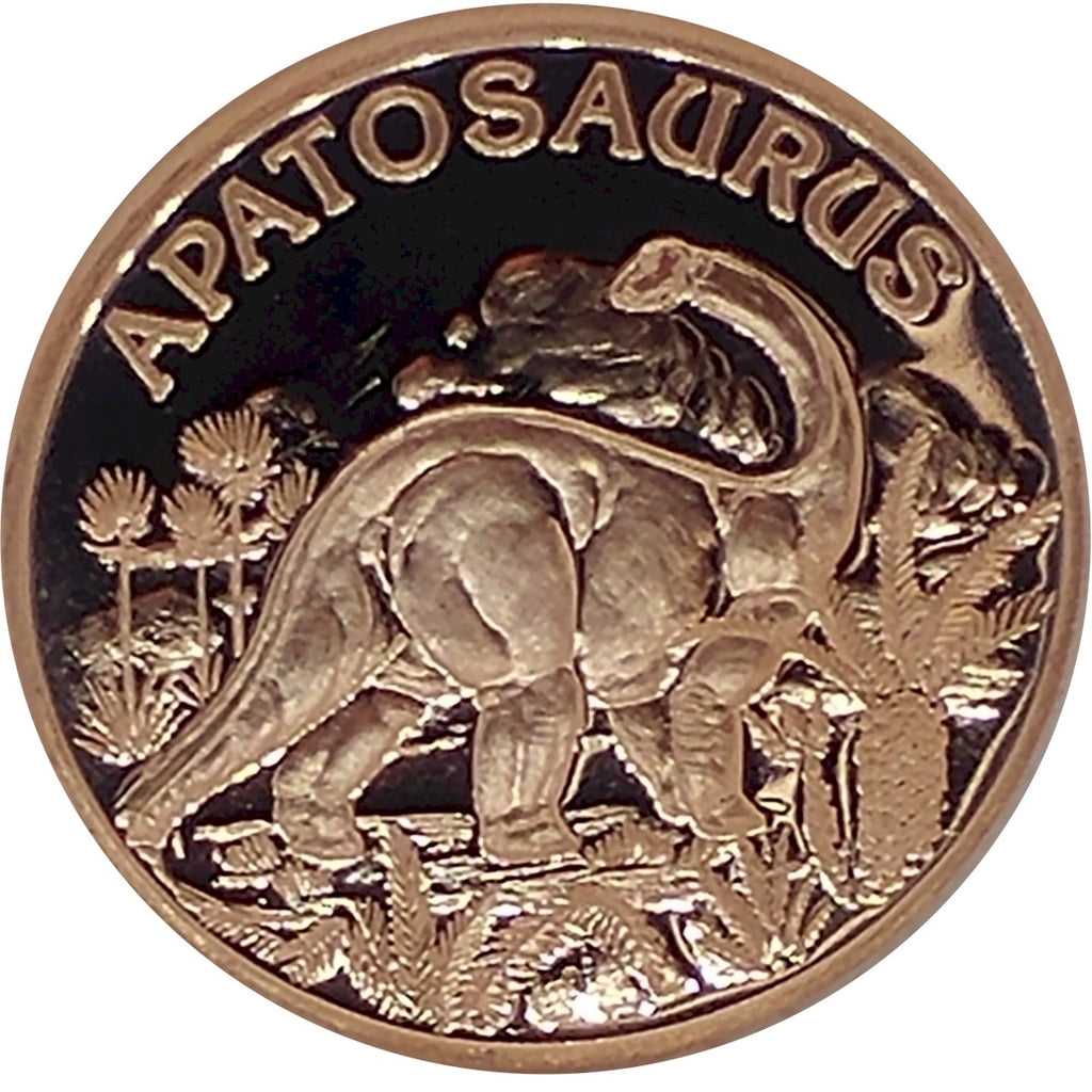 Dinosaurs - Apatosaurus 1oz. .999 Fine Copper