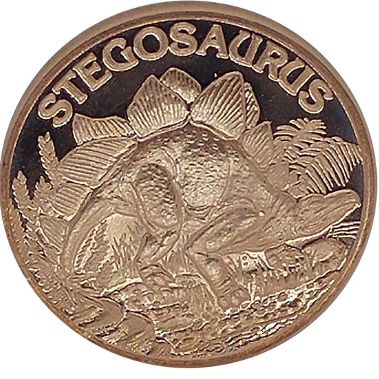 Dinosaurs - Stegosaurus 1oz. .999 Fine Copper