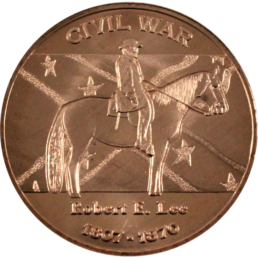 Civil War 1861-1865 Robert E. Lee 1oz. .999 Fine Copper