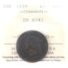 1859 DP N9#1 Canada 1-cent ICCS Certified EF-45