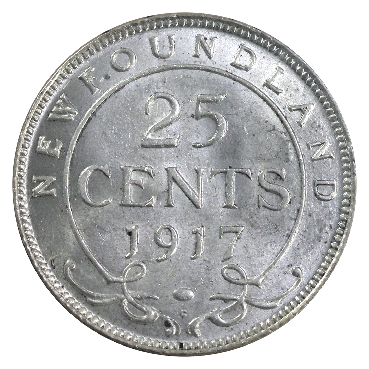 1917C Newfoundland 25-cents ICCS Certified MS-62