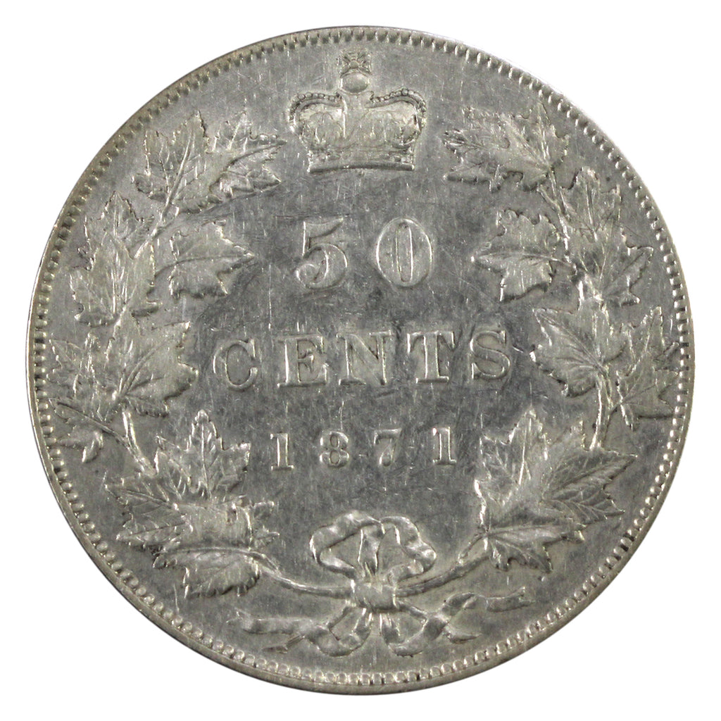 1871 Canada 50-cents VF-EF (VF-30)