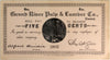 Ca. 1911 Grand River Pulp & Lumber Co. 5-cents Merchant Scrip Legacy Certified UNC-62