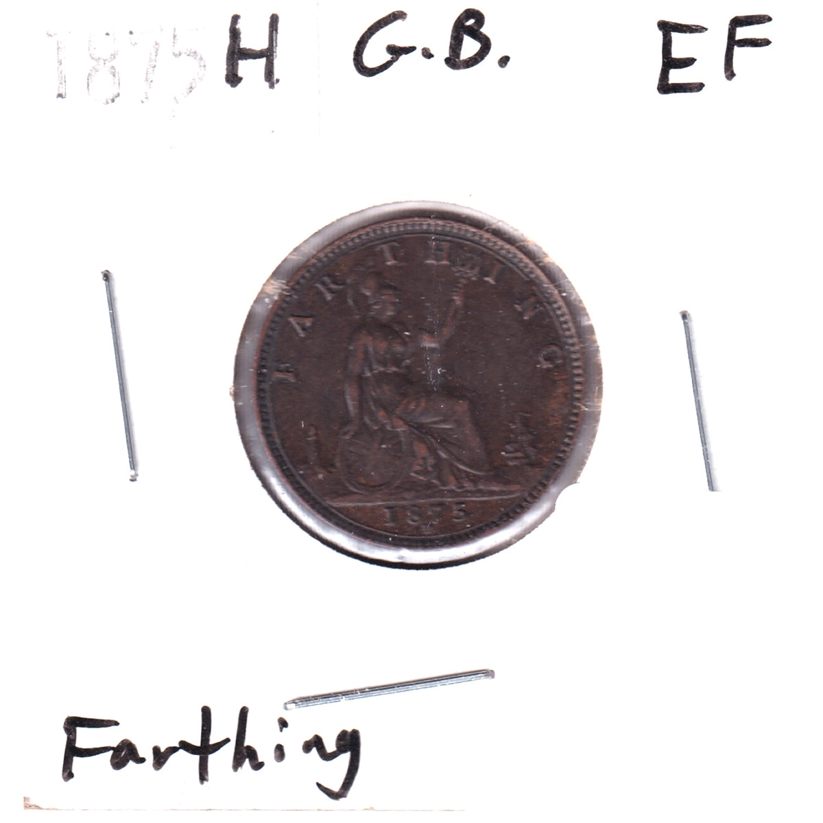 Great Britain 1875H Farthing Extra Fine (EF-40)