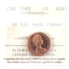 1965 LgBds Blt 5 (Type 3) Canada 1-cent ICCS Certified PL-65 Red; Cameo