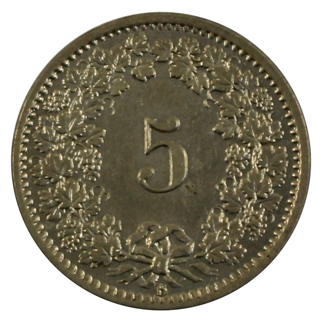 Switzerland 1873B 5 Rappen KM 5 EF+ (EF-40)