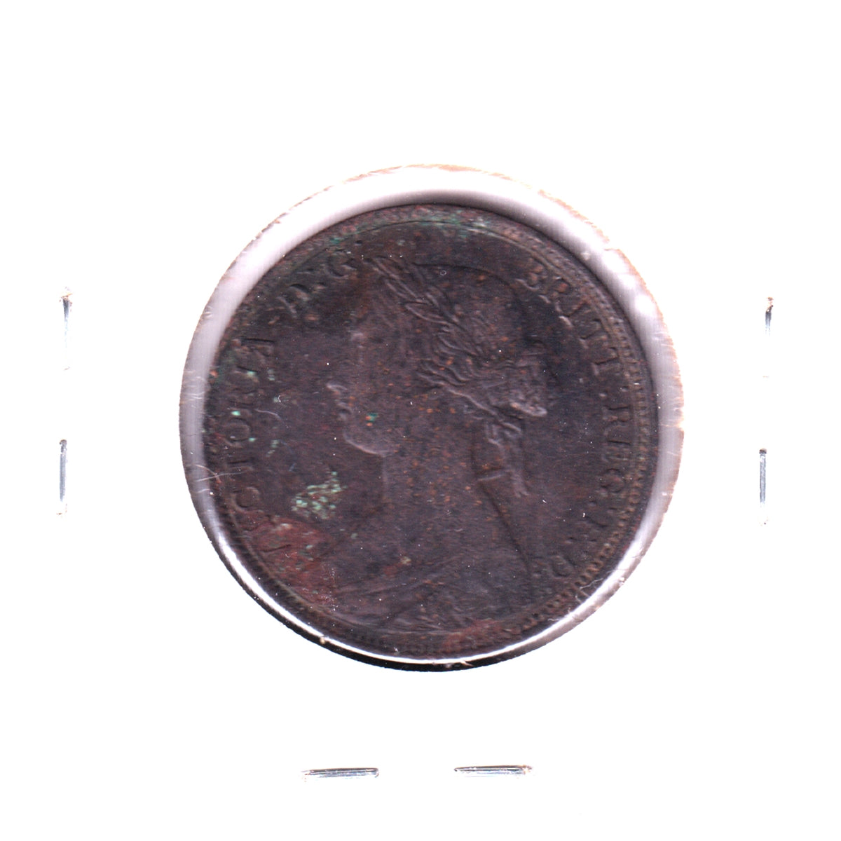 Great Britain 1860 Halfpenny VF-EF (VF-30) Corrosion