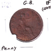 Great Britain 1921 Penny Extra Fine (EF-40) Spots