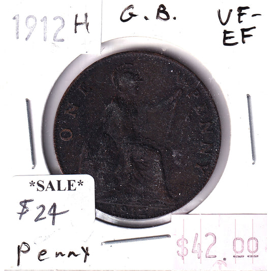 Great Britain 1912H Penny VF-EF (VF-30)