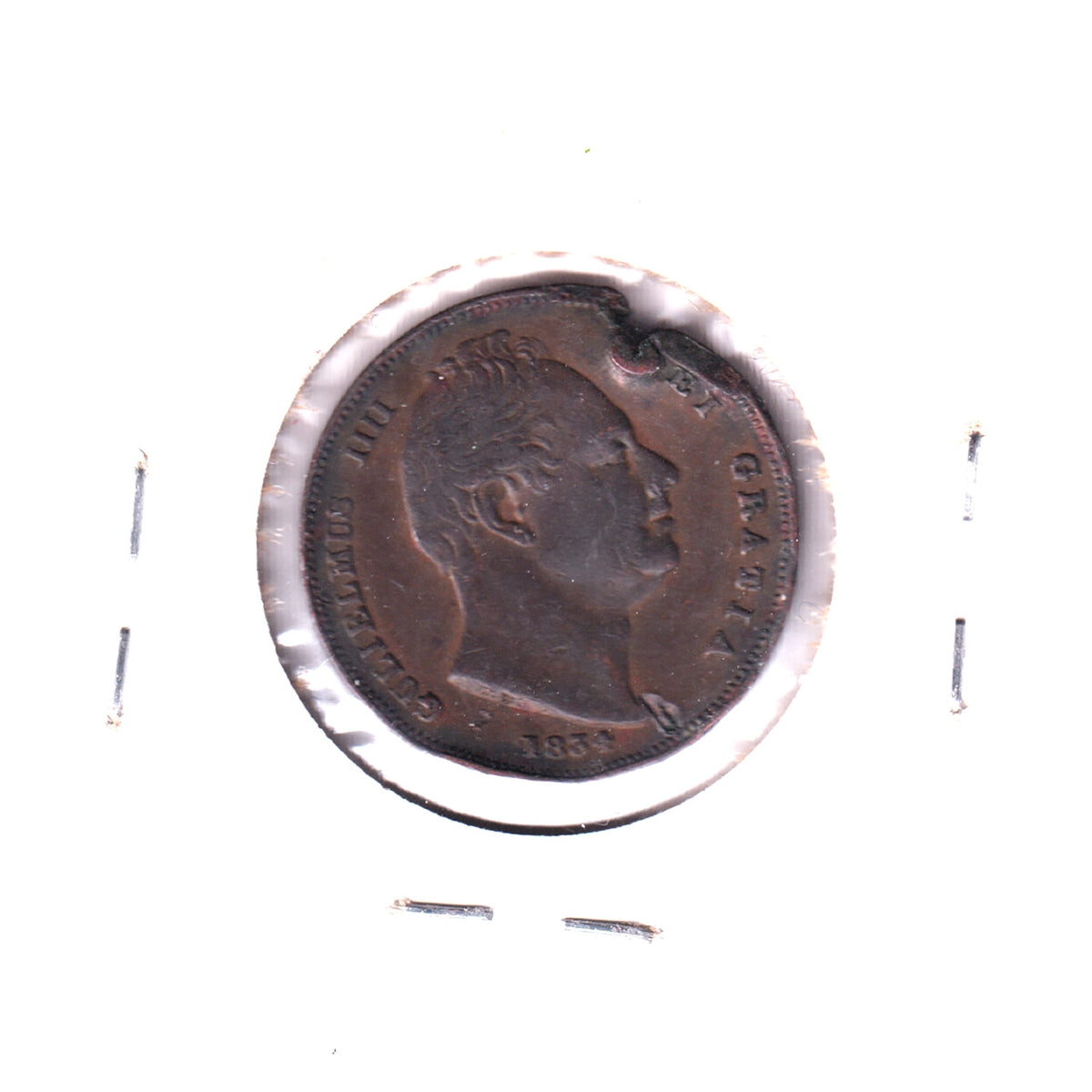 Great Britain 1834 Farthing Extra Fine (EF-40) Impaired