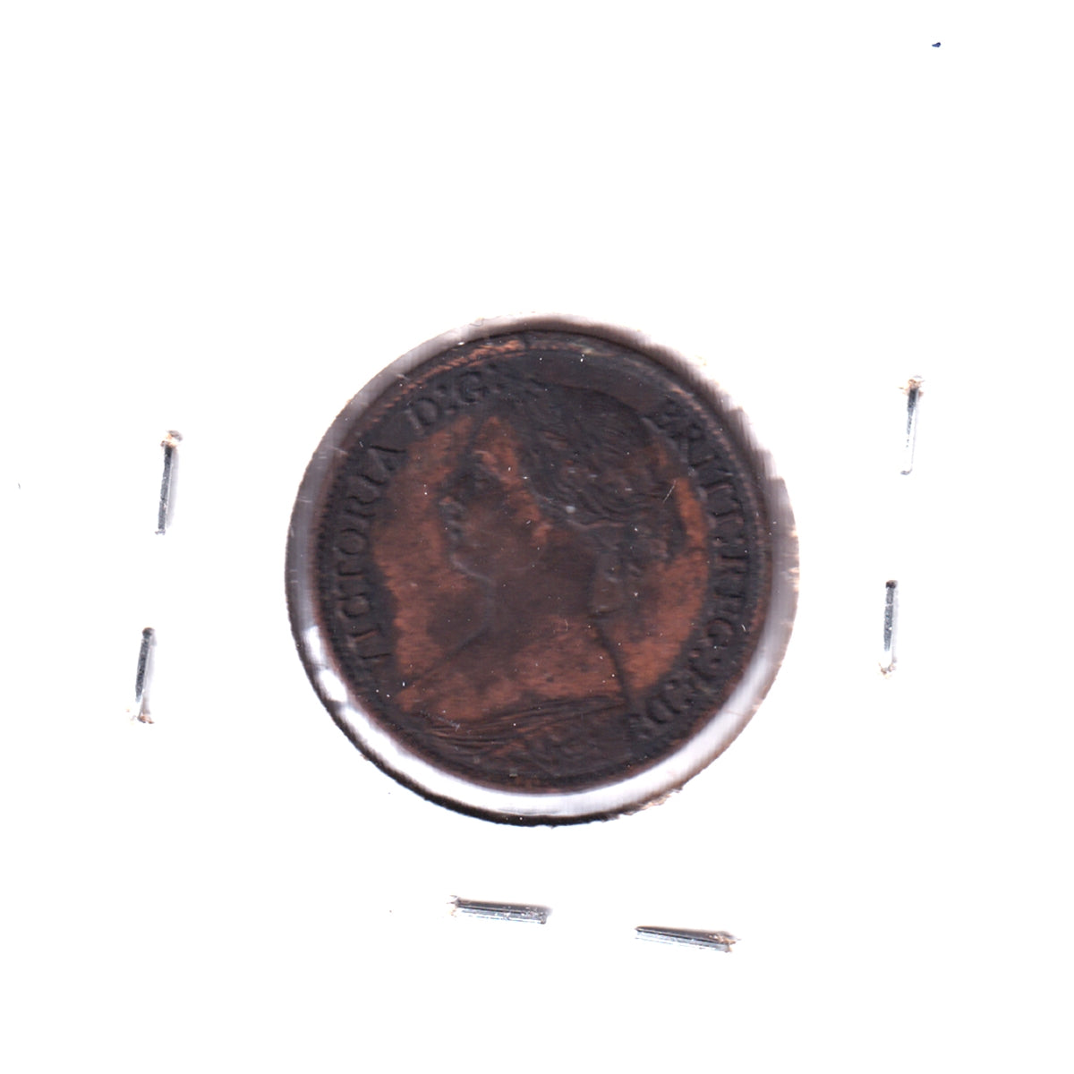 Great Britain 1865 Farthing Extra Fine (EF-40) Cleaned