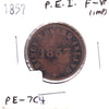 PE-7C4 1857 PEI Self Government & Free Trade Bank Token F-VF (F-15) Impaired