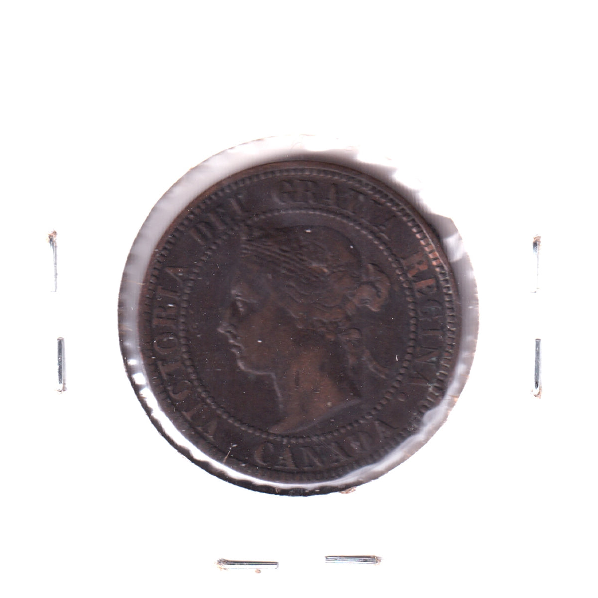 1896 Far 6 Canada 1-cent F-VF (F-15) Bent