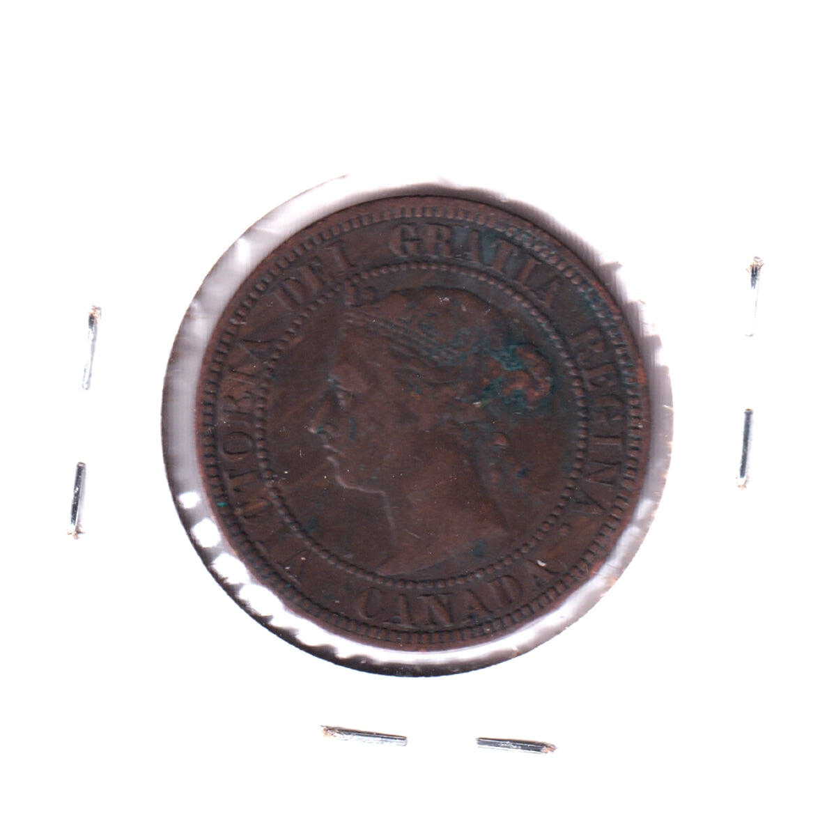 1891 SDSL Obv. 2 Canada 1-cent F-VF (F-15) Corrosion