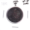 1891 SDSL Obv. 3 Canada 1-cent VF-EF (VF-30) Corrosion