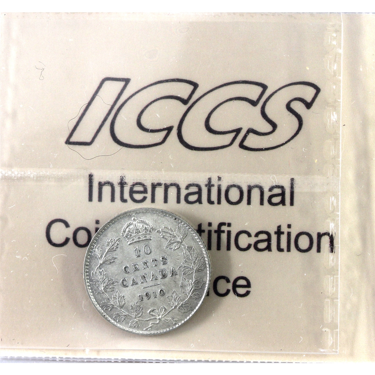 1910 Canada 10-cents ICCS Certified EF-40