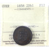 Guernsey 1858 2 Doubles ICCS Certified F-12