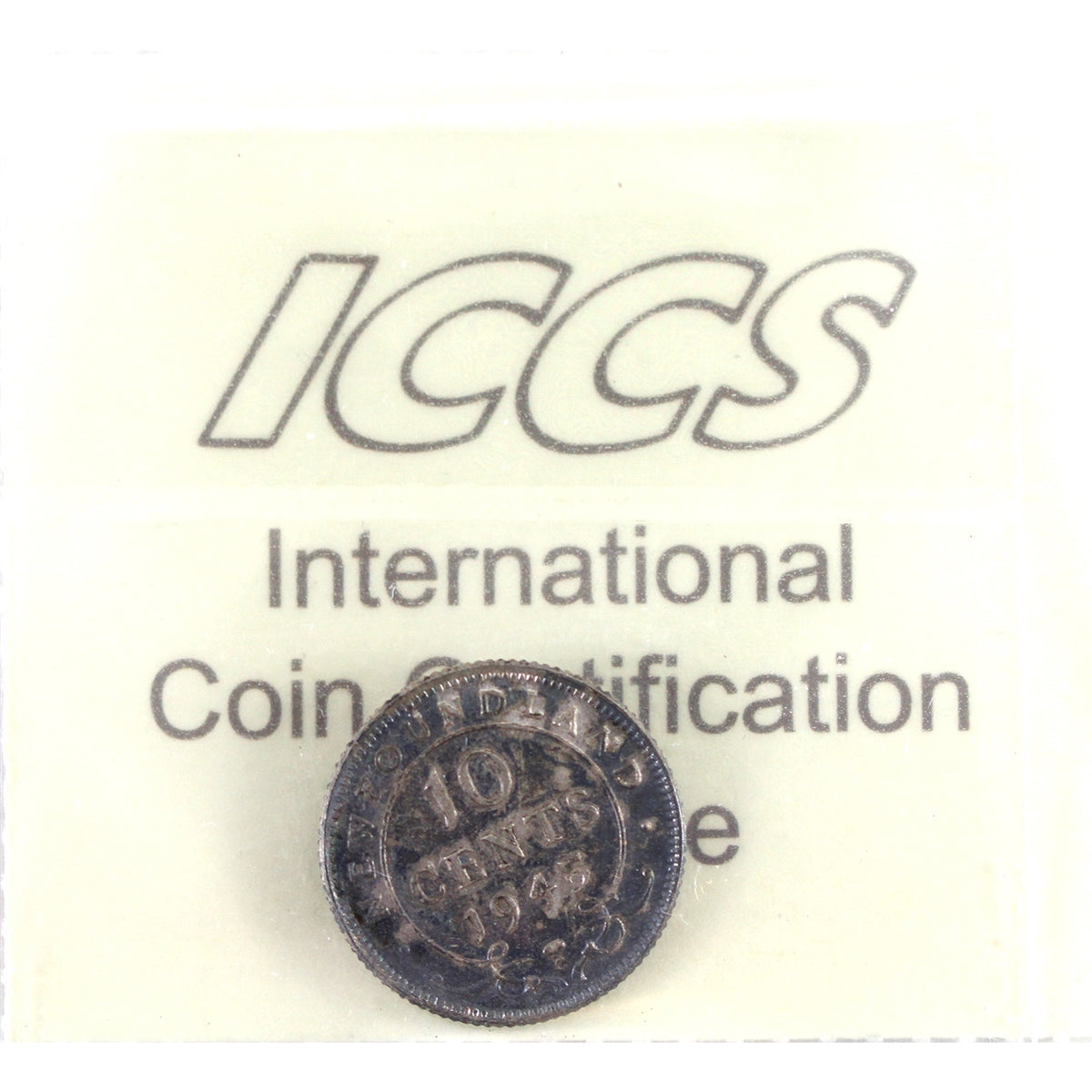 1945C Newfoundland 10-cents ICCS Certified AU-55