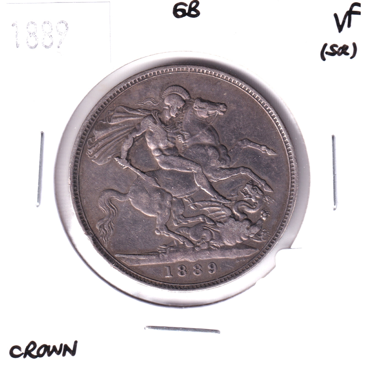 Great Britain 1889 Crown Very Fine (VF-20) Scratched